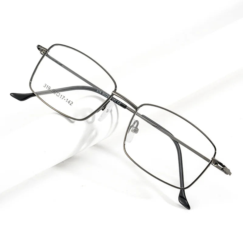 Kocolior Unisex Full Rim Square Alloy Hyperopic Reading Glasses 0319 Reading Glasses Kocolior   