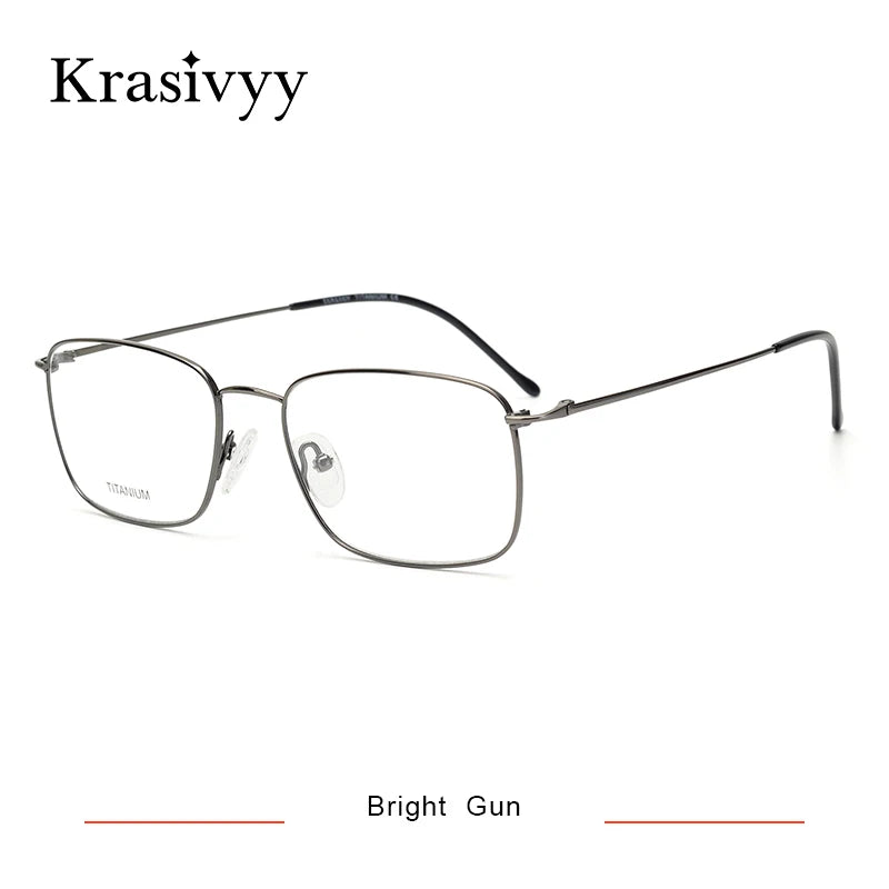 Krasivyy Unisex Full Rim Square Titanium Eyeglasses 316047