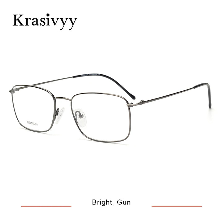 Krasivyy Unisex Full Rim Square Titanium Eyeglasses 316047