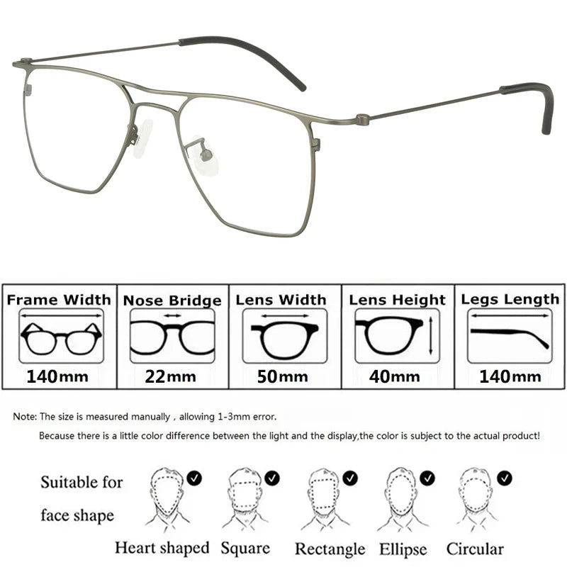 Bobbie Unisex Full Rim Square Titanium Eyeglasses KMN502