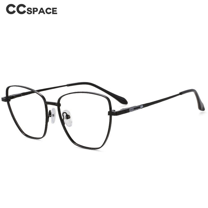 CCSpace Unisex Full Rim Square Cat Eye Alloy Eyeglasses 55899 Full Rim CCspace   
