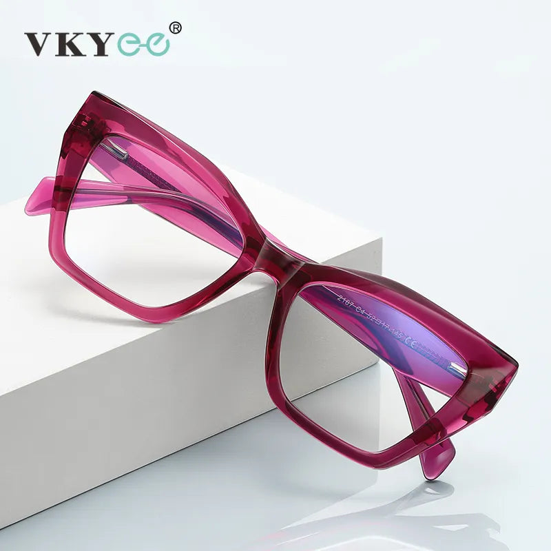 Vicky Women's Full Rim Alloy Tr 90 Cat Eye Reading Glasses 2167 Reading Glasses Vicky   
