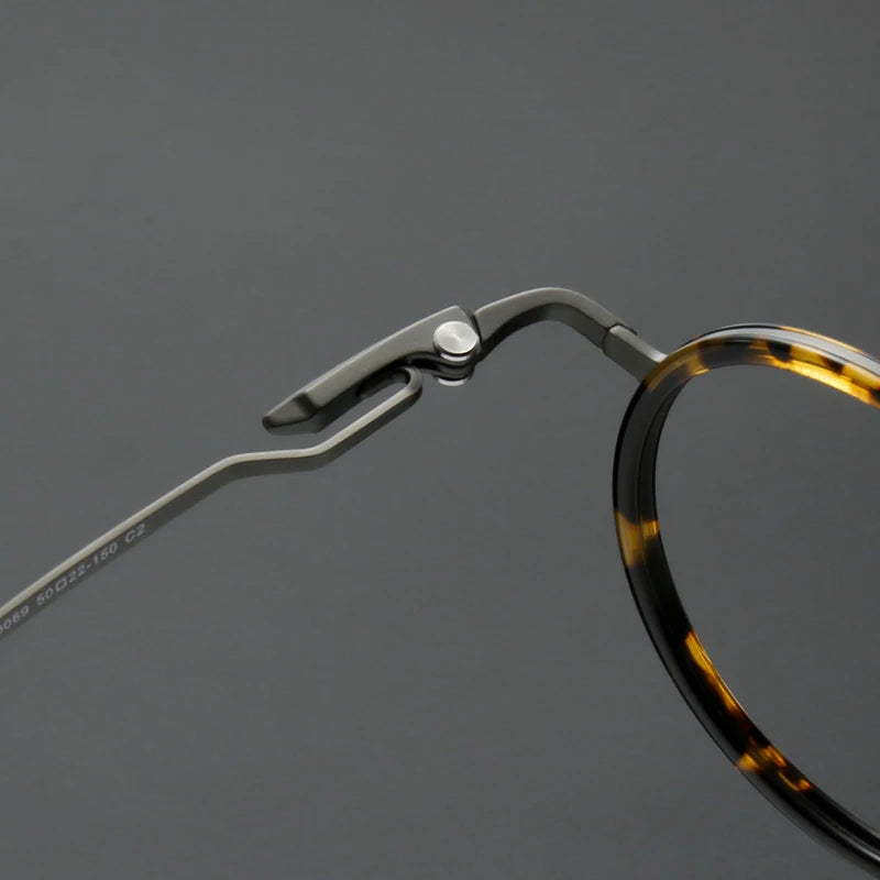 Muzz SH0069 unisex round IP titanium prescription eyeglasses — view 8