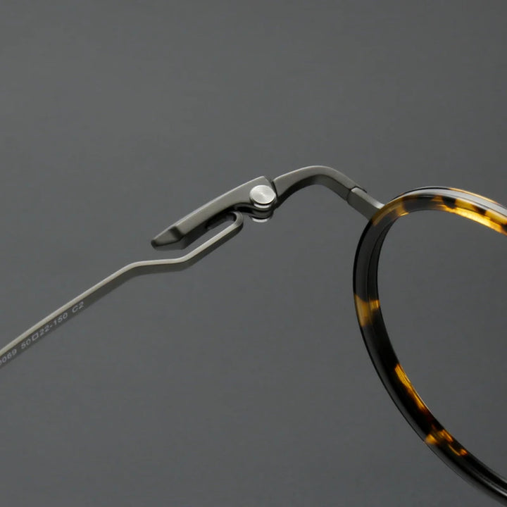Muzz SH0069 unisex round IP titanium prescription eyeglasses — view 8