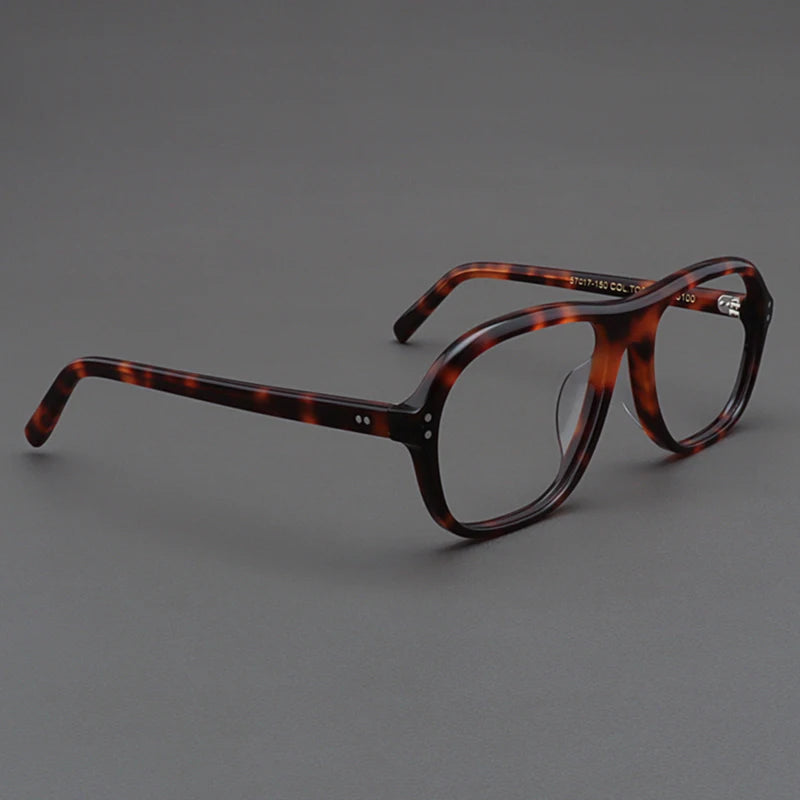 Hewei Unisex Full Rim Oval Square Acetate Eyeglasses 94146