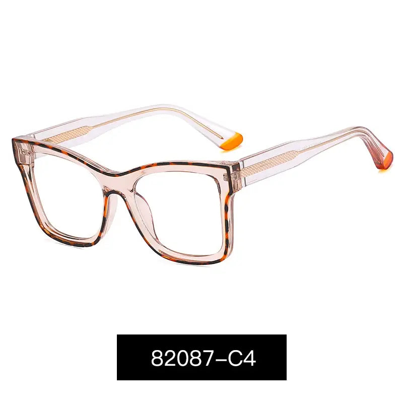 Handoer Women's Full Rim Square Cat Eye Tr 90 Alloy Eyeglasses 82087.
