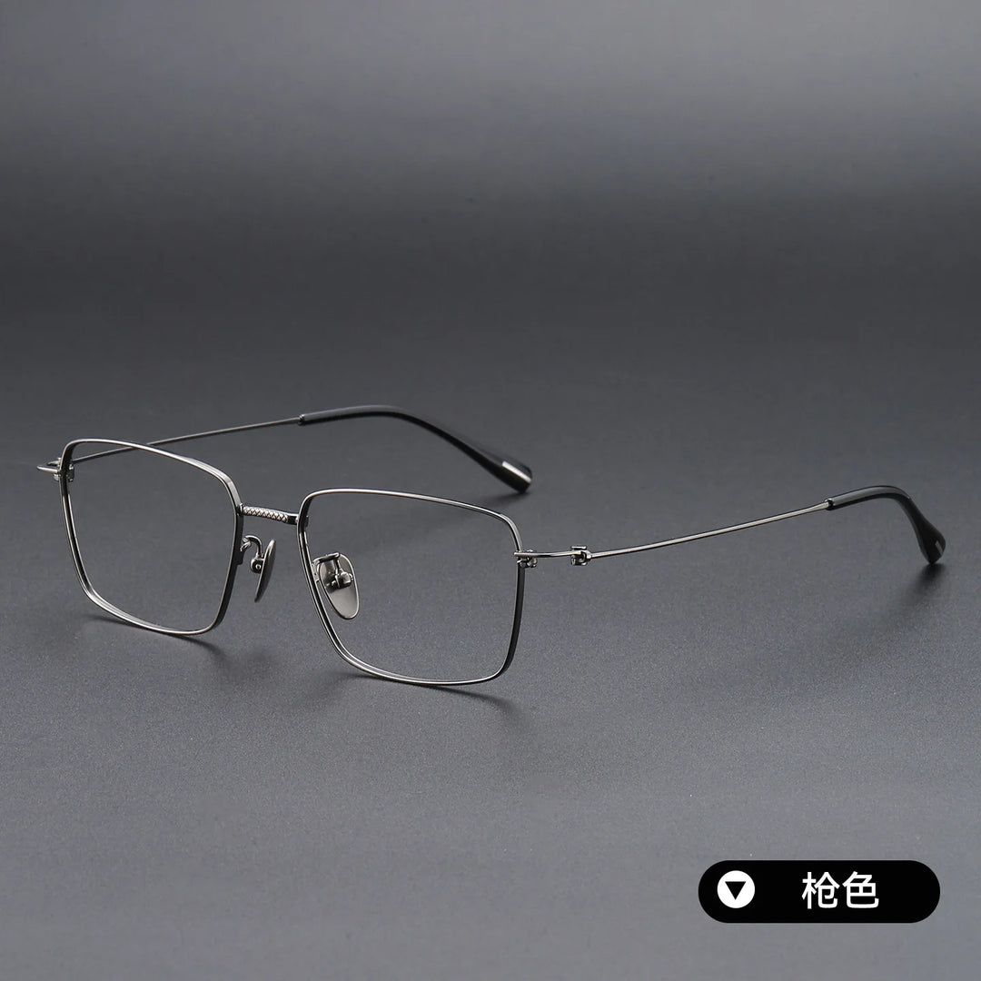 Bclear Unisex Full Rim Square Titanium Eyeglasses SM-80912