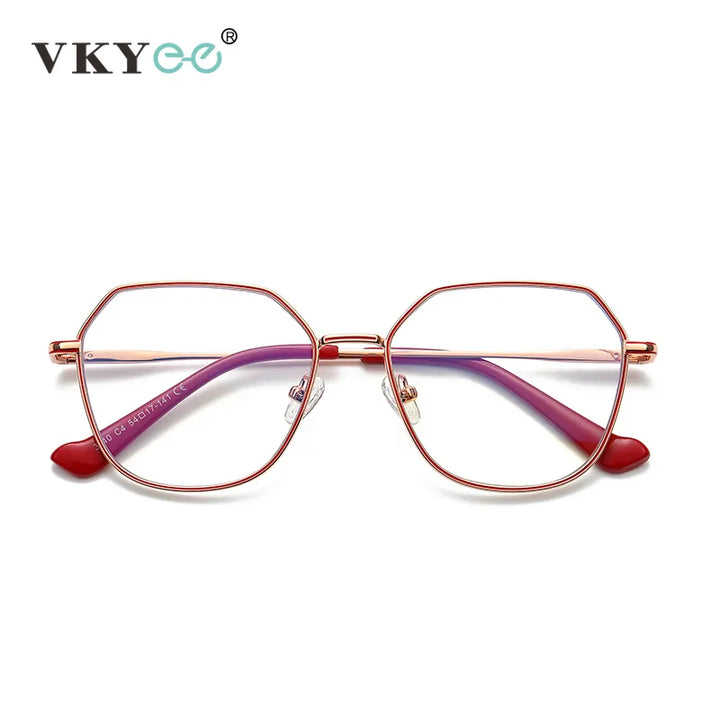 Vicky Women's Full Rim Polygon Alloy Reading Glasses 3040 Reading Glasses Vicky PFD3040-C4 China 0