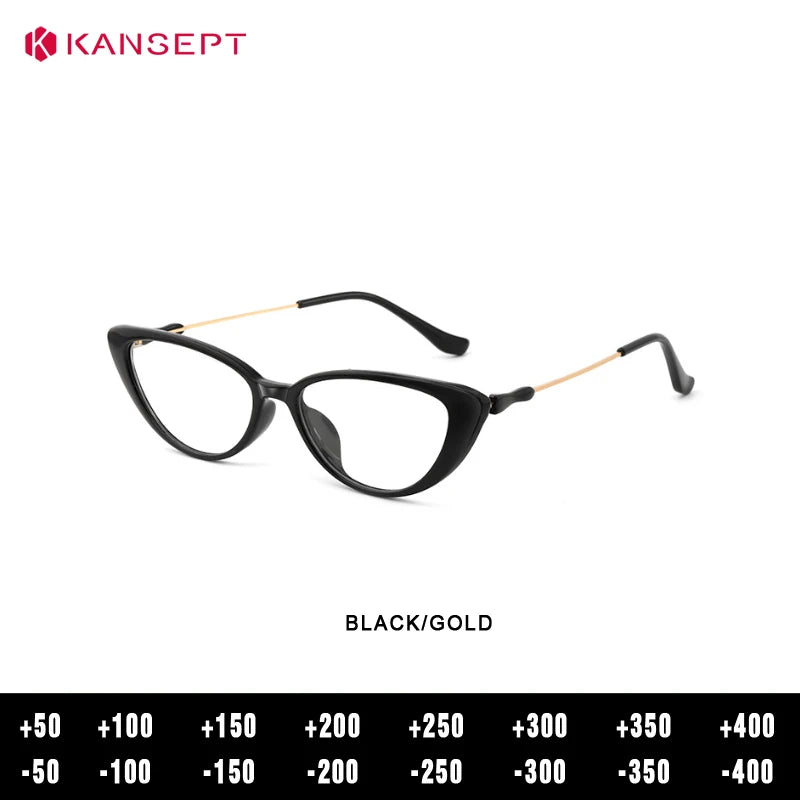 Kansept Women's Full Rim Cat Eye Tr 90 Titanium Reading Glasses 72383