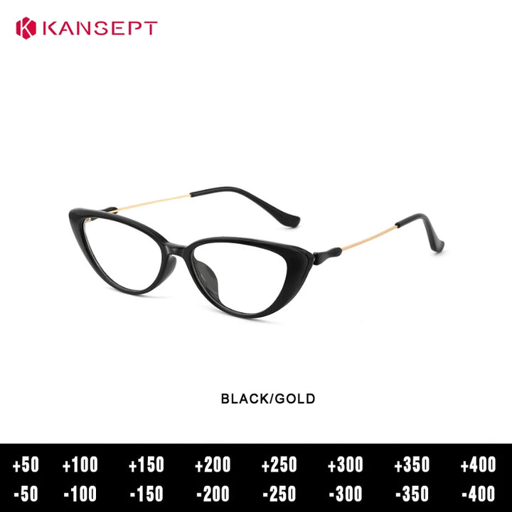 Kansept Women's Full Rim Cat Eye Tr 90 Titanium Reading Glasses 72383