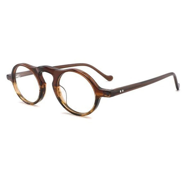 CCspace Unisex Full Rim Oval Acetate Eyeglasses 300316 Full Rim CCSpace Brown  