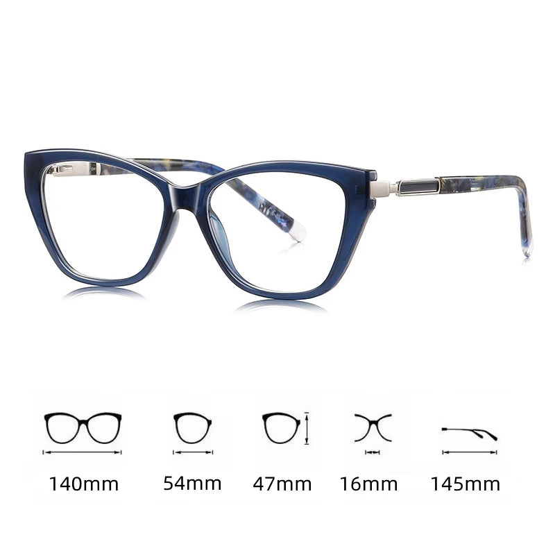 Kocolior Women's Full Rim Cat Eye Acetate Photochromic Reading Glasses 72209