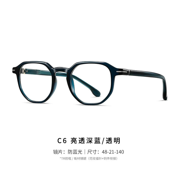 Reven Jate Unisex Full Rim Square Acetate Prescription Eyeglasses 32207 - view 12