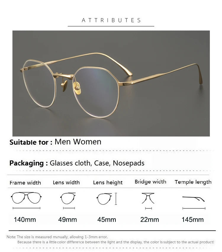 Aimee Unisex Full Rim Flat Top Round Titanium Eyeglasses 14022 Full Rim Aimee