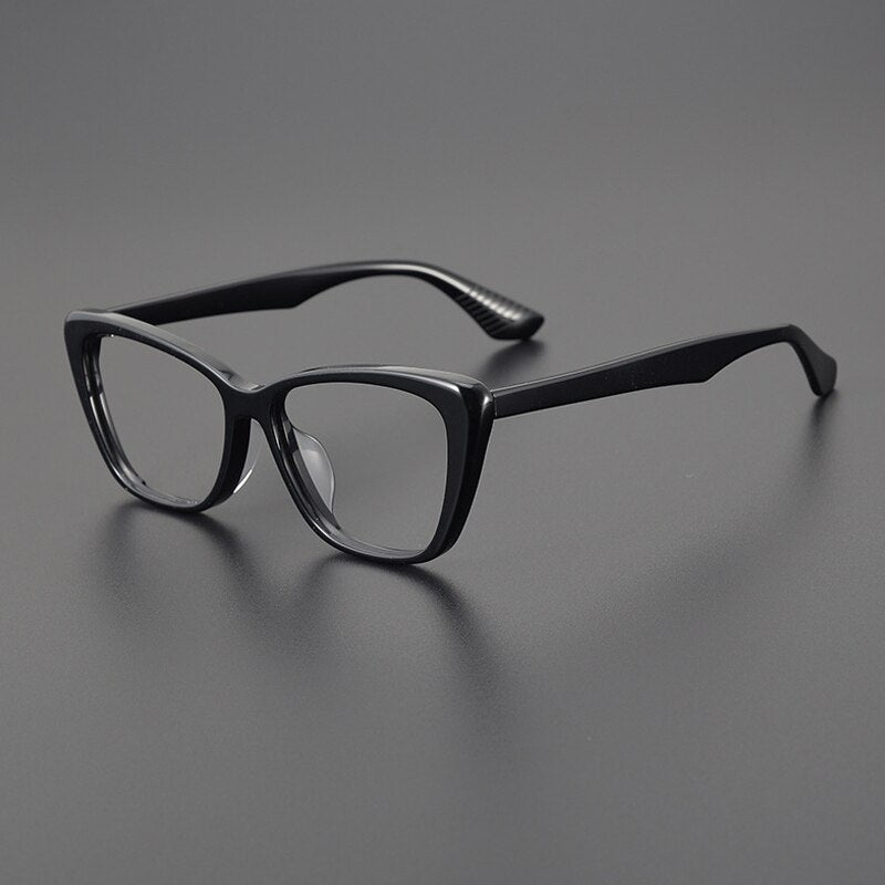 Gatenac Women's Full Rim Square Cat Eye Acetate Eyeglasses Gxyj1103 Full Rim Gatenac Black  