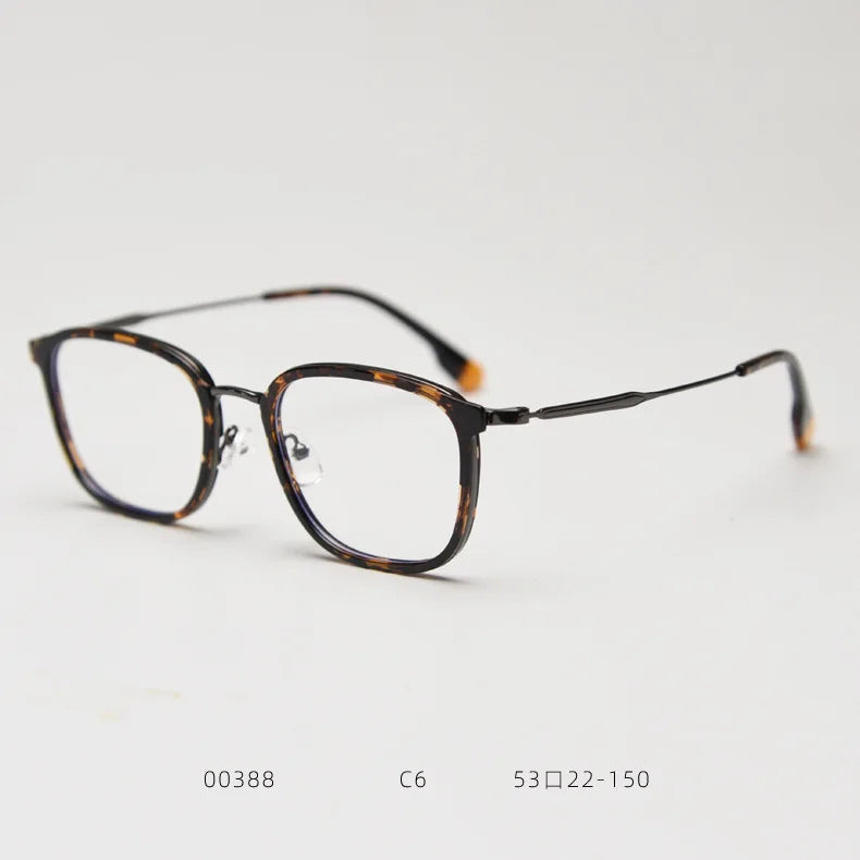 Gmei Optical TF00388 unisex square alloy prescription eyeglasses — view 8