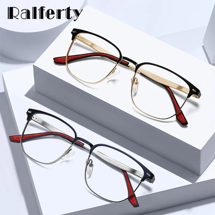 Ralferty Women's Full Rim Square Tr 90 Titanium Eyeglasses 891761