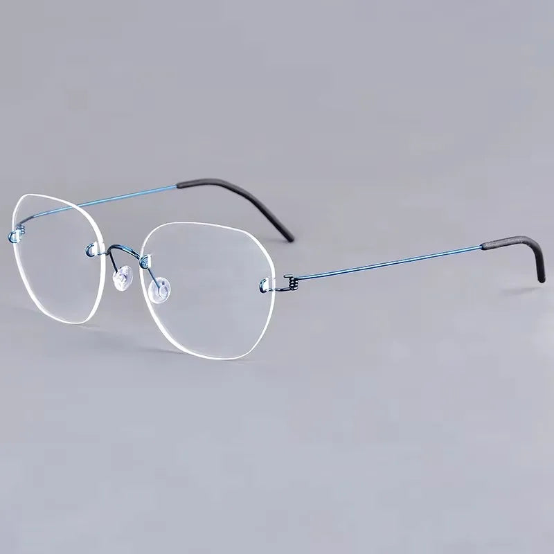 Bobbie Women's Rimless Oval Round Titanium Screwless Eyeglasses 762460