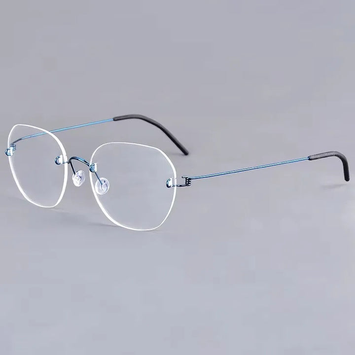 Bobbie Women's Rimless Oval Round Titanium Screwless Eyeglasses 762460