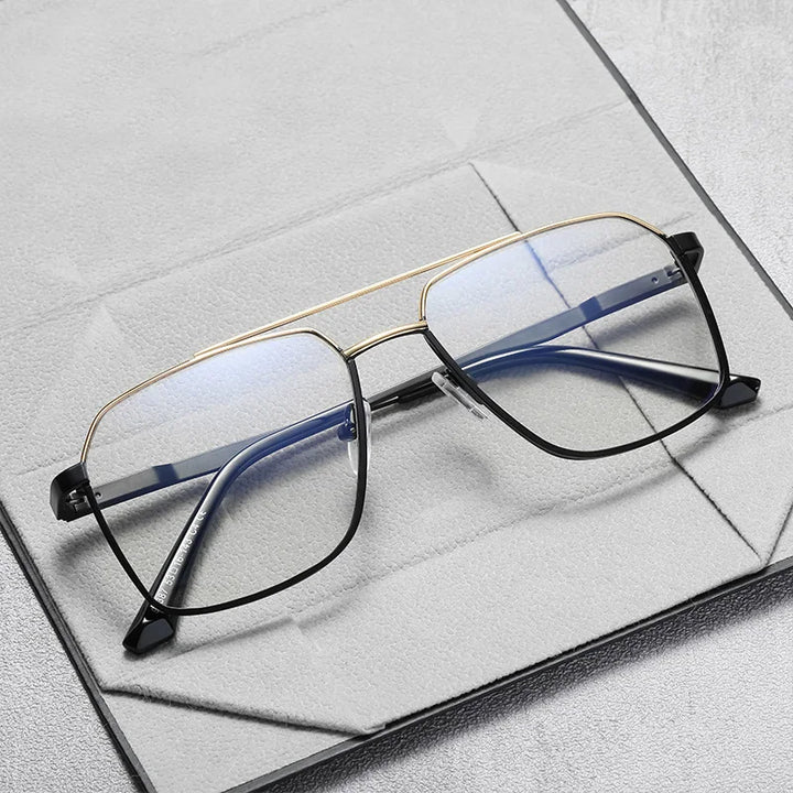 Reven Jate Unisex Full Rim Big Alloy Prescription Eyeglasses 91387 - view 3