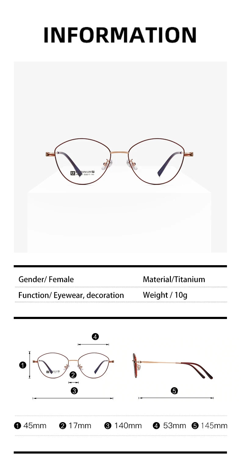 Vicky Unisex Full Rim Oval Eye Titanium Reading Glasses 690291