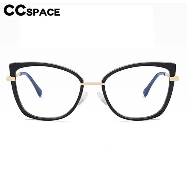 CCSpace Women's Full RIm Square Tr 90 Titanium Eyeglasses 56966 Full Rim CCspace   