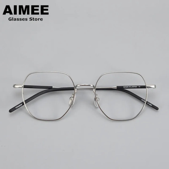 Aimee Unisex Full Rim Oval Square Titanium Eyeglasses 23339 Full Rim Aimee   