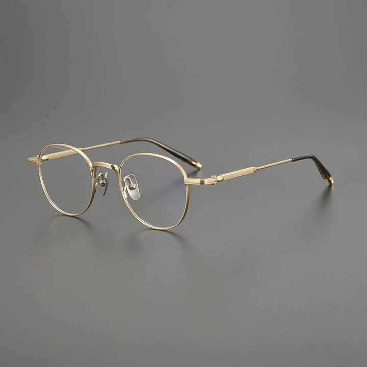 Gatenac Unisex Full Rim Round Square Titanium Eyeglasses G8829