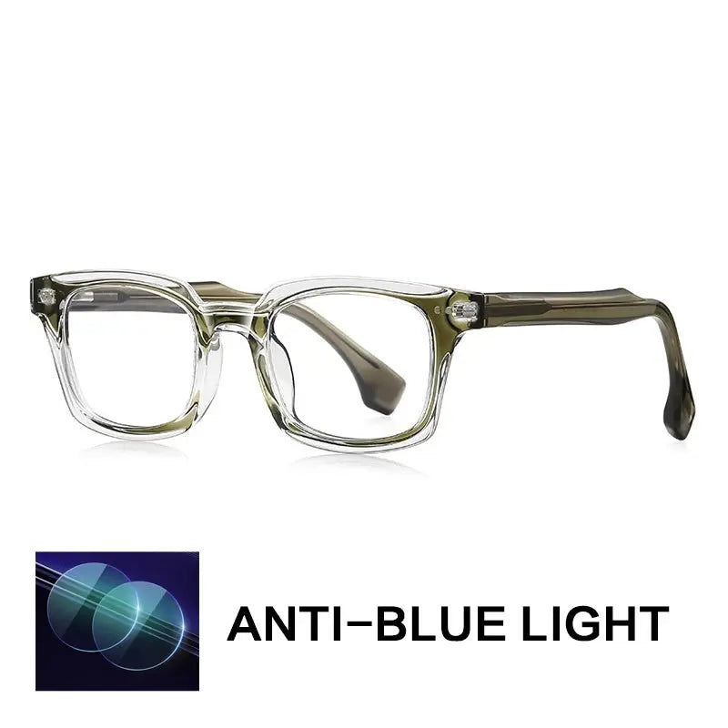 Gatenac Unisex Full Rim Square Thick Tr 90 Titanium Eyeglasses 672084 Gatenac