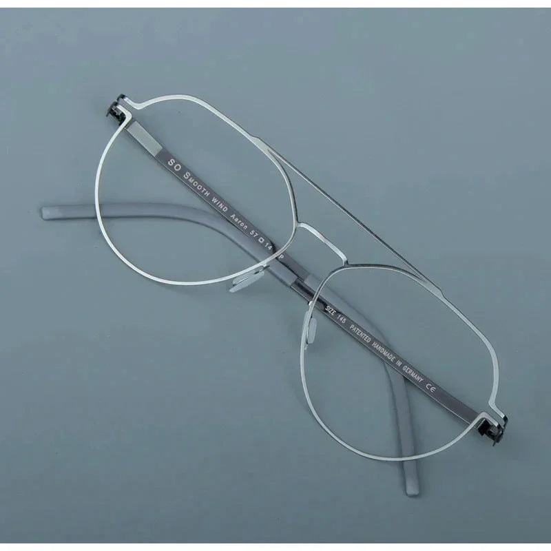 Bobbie Unisex Full Rim Oval Double Bridge Steel Eyeglasses 571448