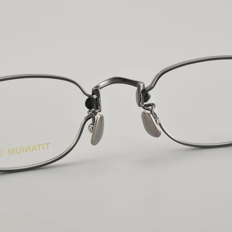 Muzz Unisex Full Rim Square Titanium Eyeglasses 44186 Full Rim Muzz   