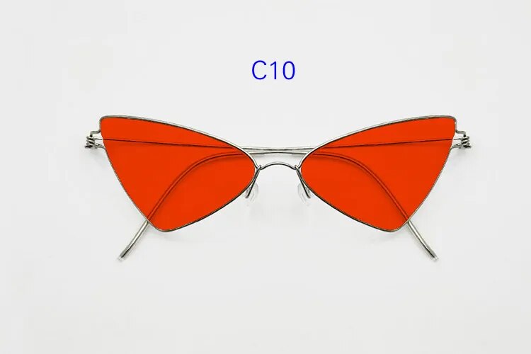 Yuujo Women's Full Rim Cat Eye Stainless Steel Polarized Sunglasses 6340 Sunglasses Yujo C10 China 