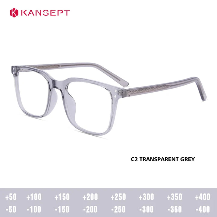 Kansept Unisex Full Rim Square Tr 90 Alloy Reading Glasses 25007