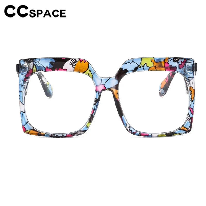 CCspace Women's Full Rim Thick  Square Polycarbonate Eyeglasses 3060 Full Rim CCSpace   