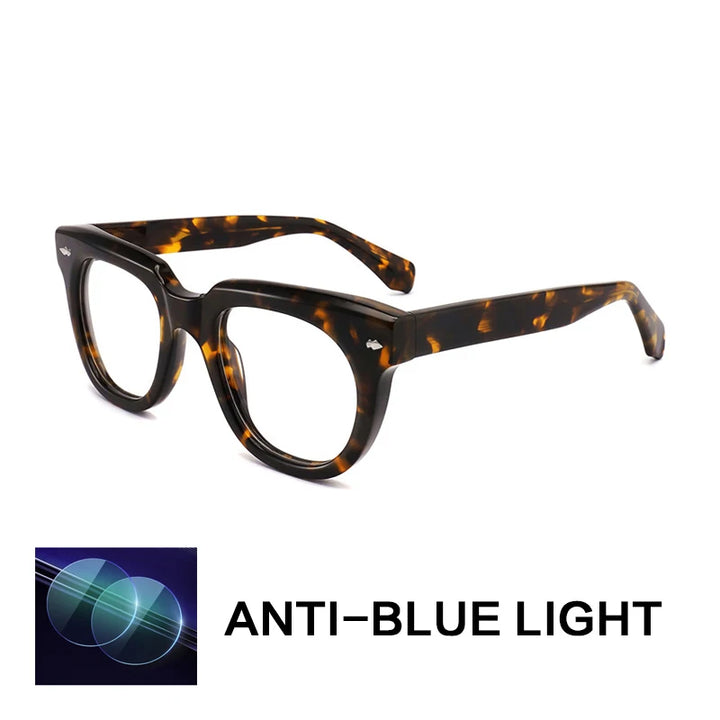 Gatenac Unisex Full Rim Square Acetate Reading Glasses 882224