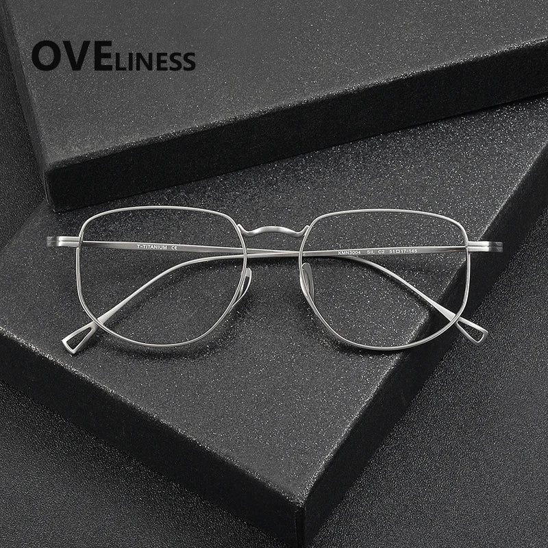 Oveliness Unisex Full Rim Square Titanium Eyeglasses 643004