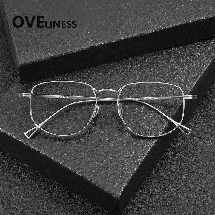 Oveliness Unisex Full Rim Square Titanium Eyeglasses 643004
