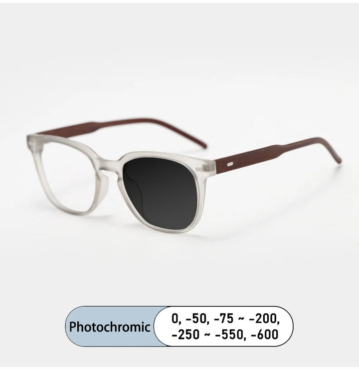 Kocolior Unisex Full Rim Square Tr 90 Alloy Photochromic Reading Glasses 375235