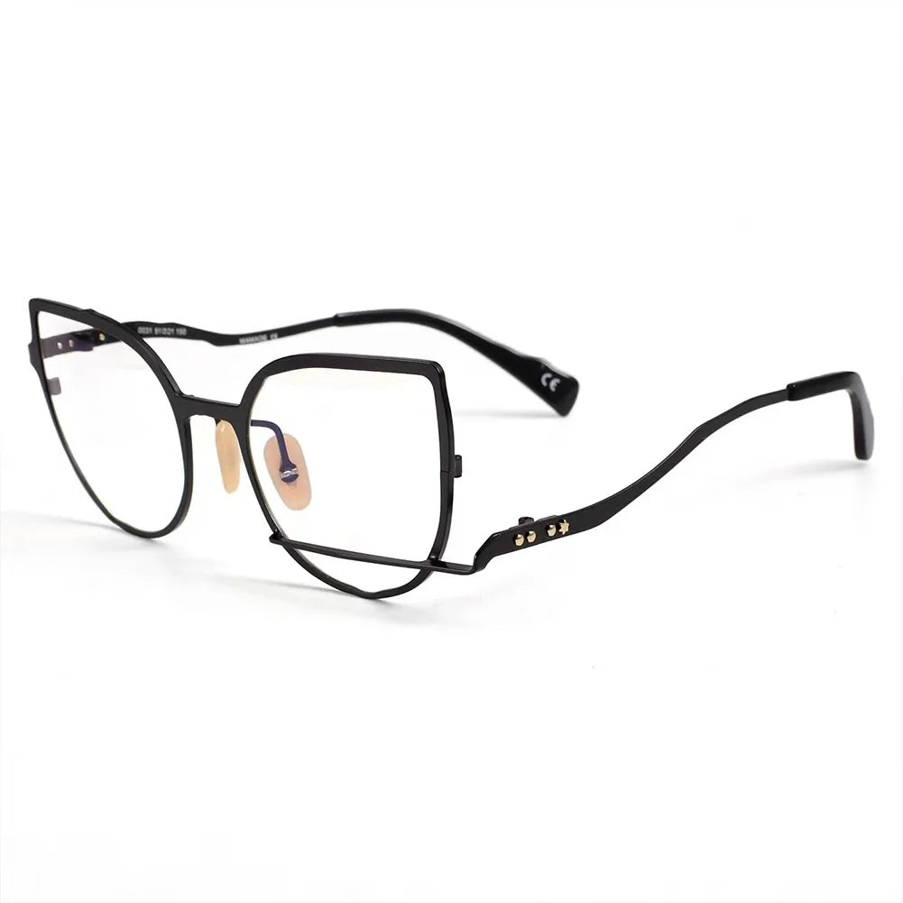 Muzz 0031-2 women's cat eye alloy prescription eyeglasses — view 3
