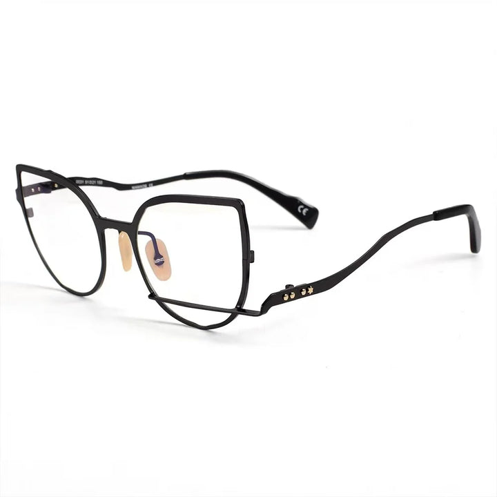 Muzz 0031-2 women's cat eye alloy prescription eyeglasses — view 3