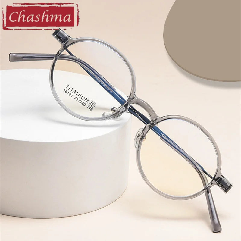 Chashma Ottica Unisex Youth Full Rim Round Tr 90 Titanium Eyeglasses 16101 Full Rim Chashma Ottica   