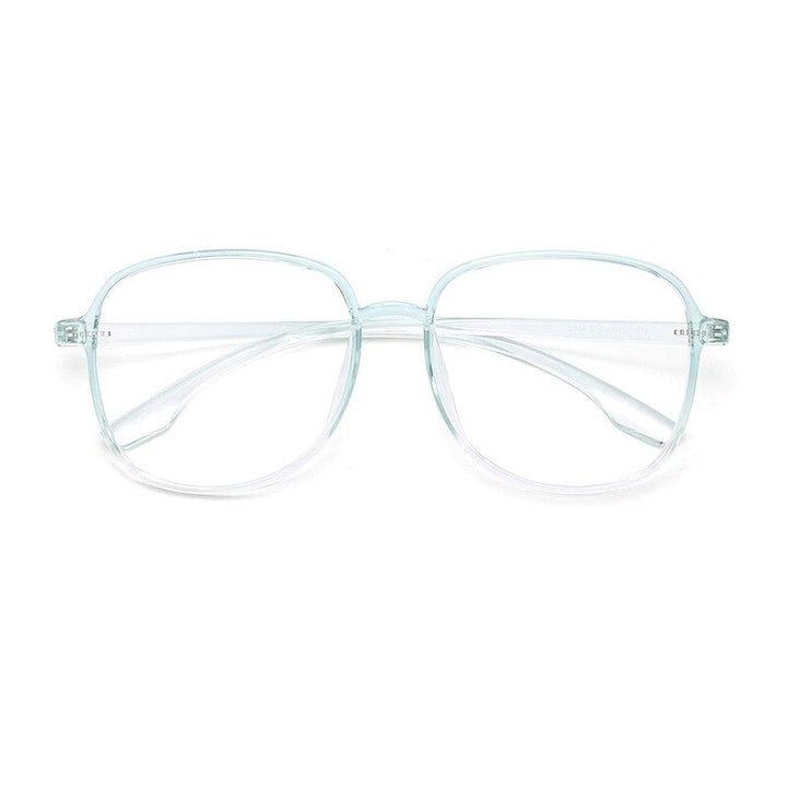 KatKani Unisex Full Rim Round Square Tr 90 Eyeglasses D151 Full Rim KatKani Eyeglasses Gradient Green  