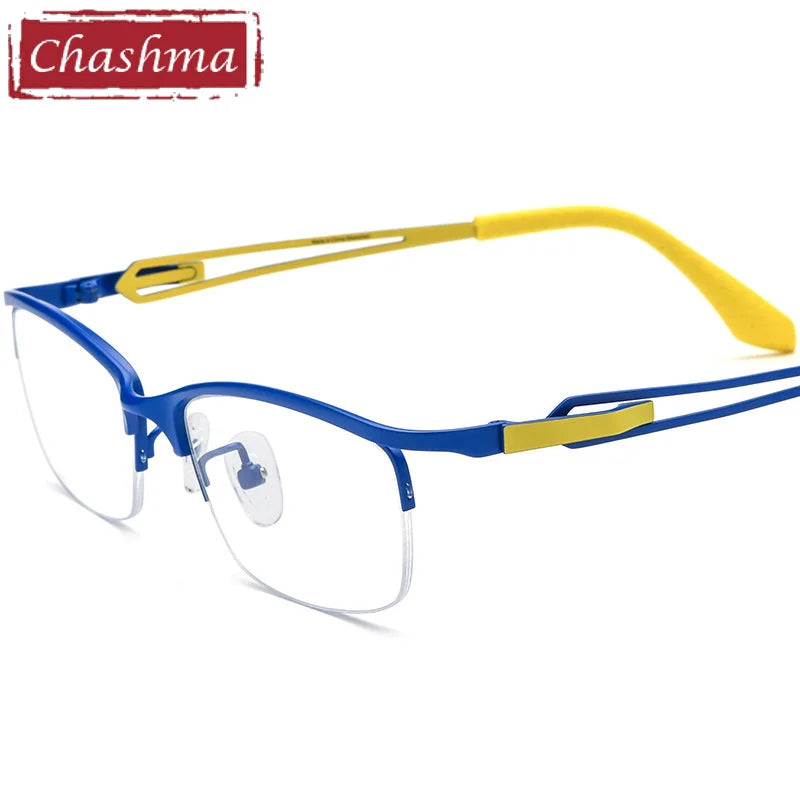 Chashma Women's Semi Rim Square Brow Line Titanium Eyeglasses 185867
