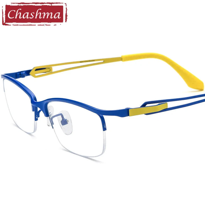 Chashma Women's Semi Rim Square Brow Line Titanium Eyeglasses 185867