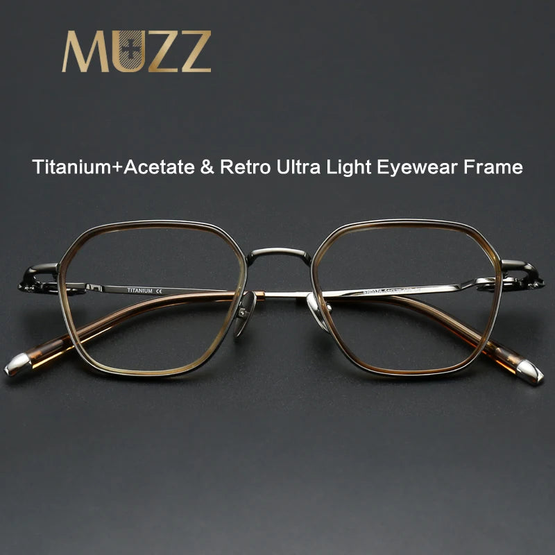 Muzz SH0076 unisex pure titanium acetate prescription eyeglasses