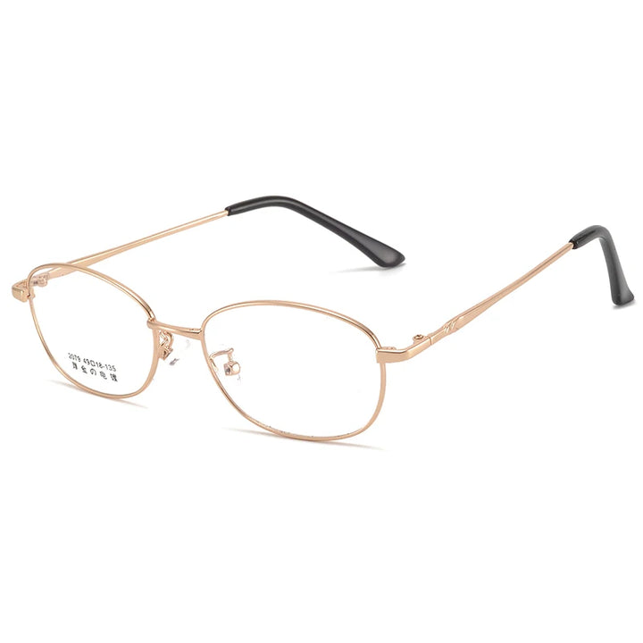 Bclear Women's Full Rim Small Oval Square Alloy Eyeglasses My2079 Full Rim Bclear Gold  