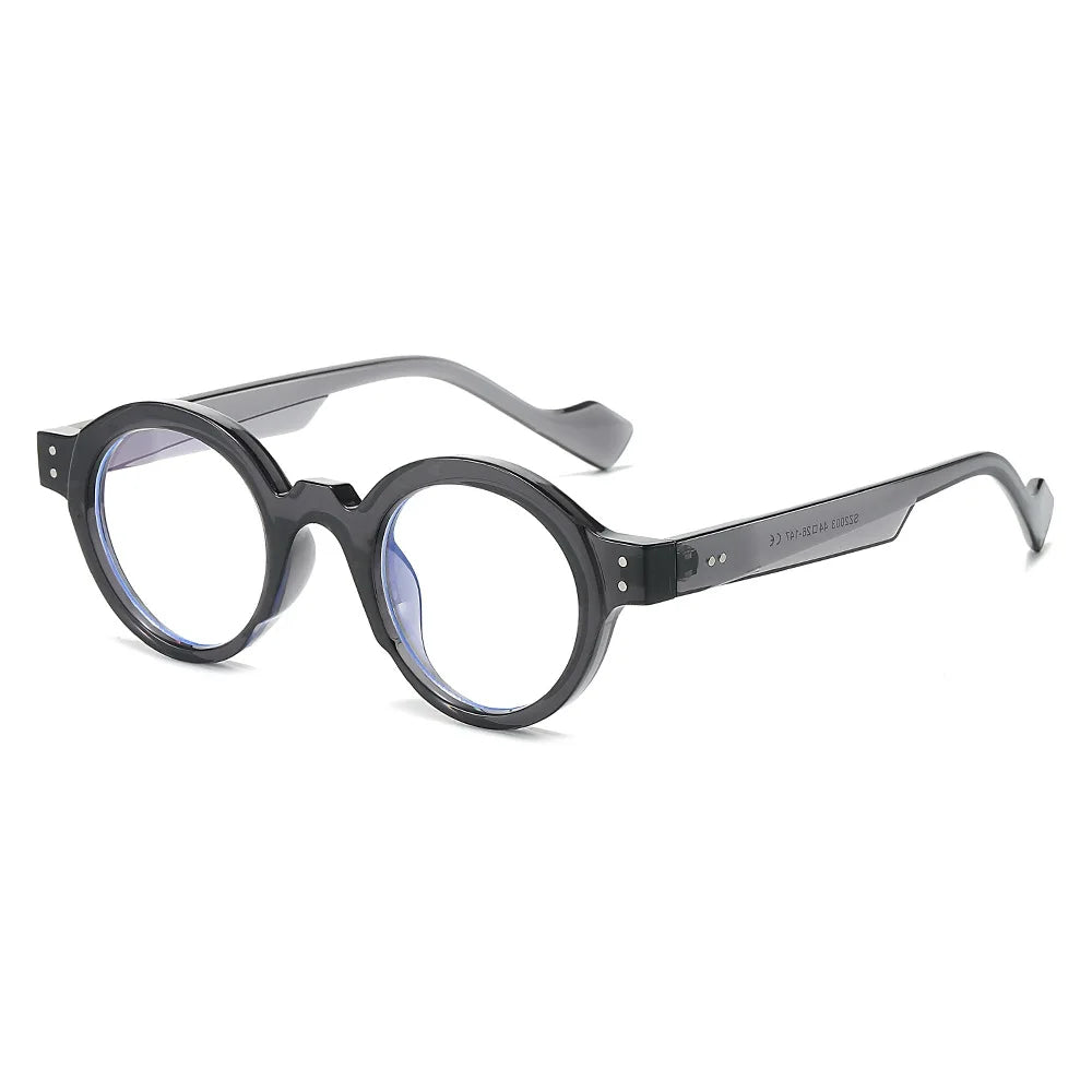 CCSpace Unisex Full Rim Round Plastic Reading Glasses R57194 Reading Glasses CCspace Grey 0 