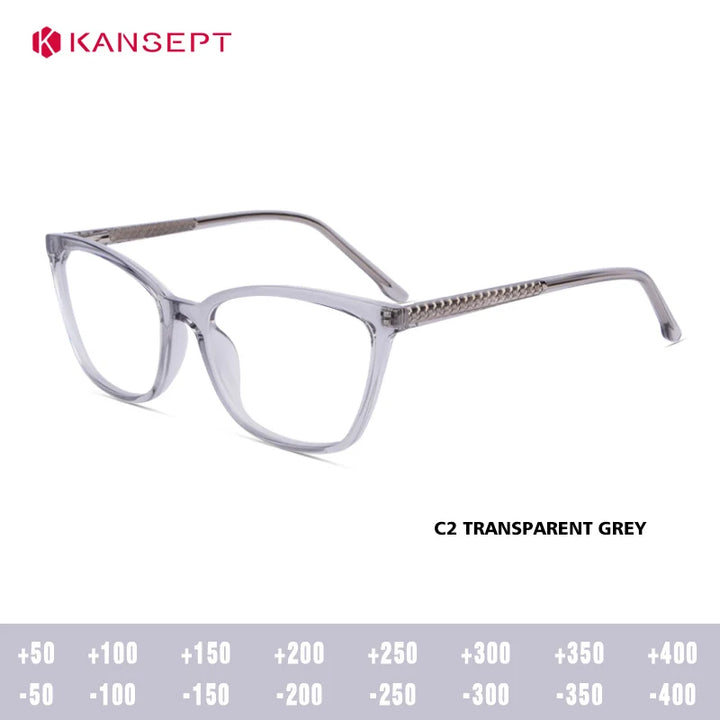 Kansept Women's Full Rim Square Tr 90 Alloy Reading Glasses 25005