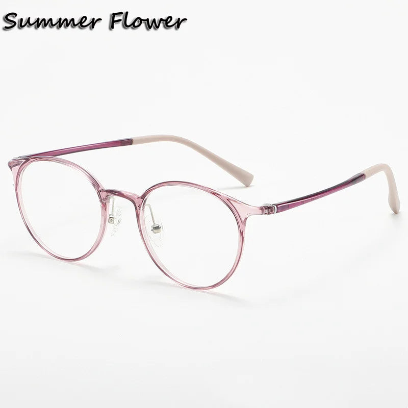 Summer Flower  Women's Full Rim Round Ultem Eyeglasses 11638