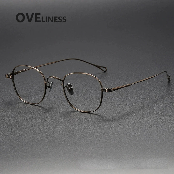 Oveliness Women's Full Rim Oval Square Titanium Eyeglasses 65807